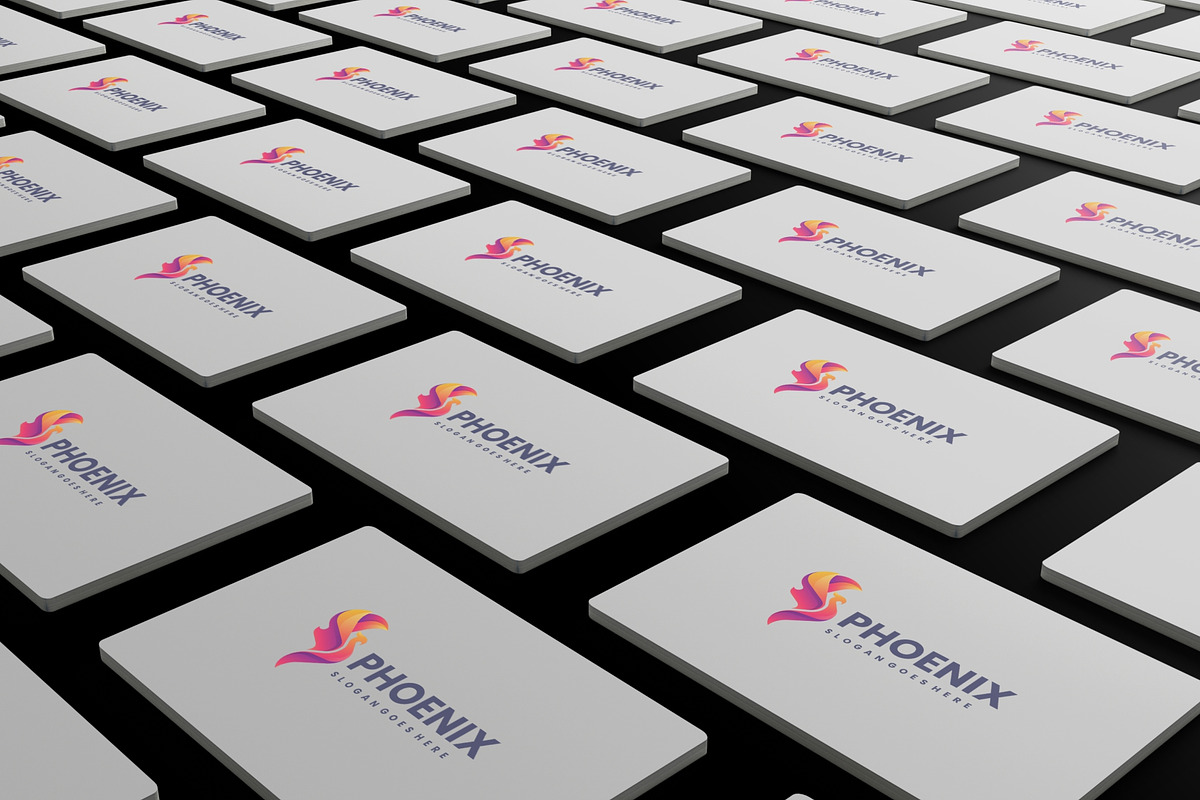 Gradient Modern Phoenix Logo Design preview 2