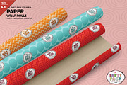 Paper Wrapper Rolls Mockup, a Product Mockup by INCDesign (Thumbnail 1 of 7)