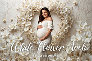 White Flower Arch Backdrops, a Background Graphic by DreamyOverlay (Thumbnail 1 of 5)