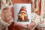 Whimsical Peeking Santa Clipart, a Seasonal Illustration by Black Bird Studio (Thumbnail 6 of 7)