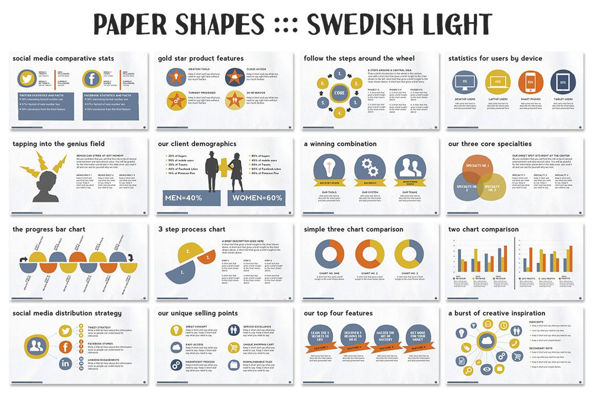 Paper Shape Minimal PPT Presentation, a Presentation Template by Blixa ...