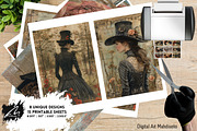 Victorian Girl Junk Journal Pages, a Person Illustration by Digital Art Mahdiseño (Thumbnail 3 of 10)