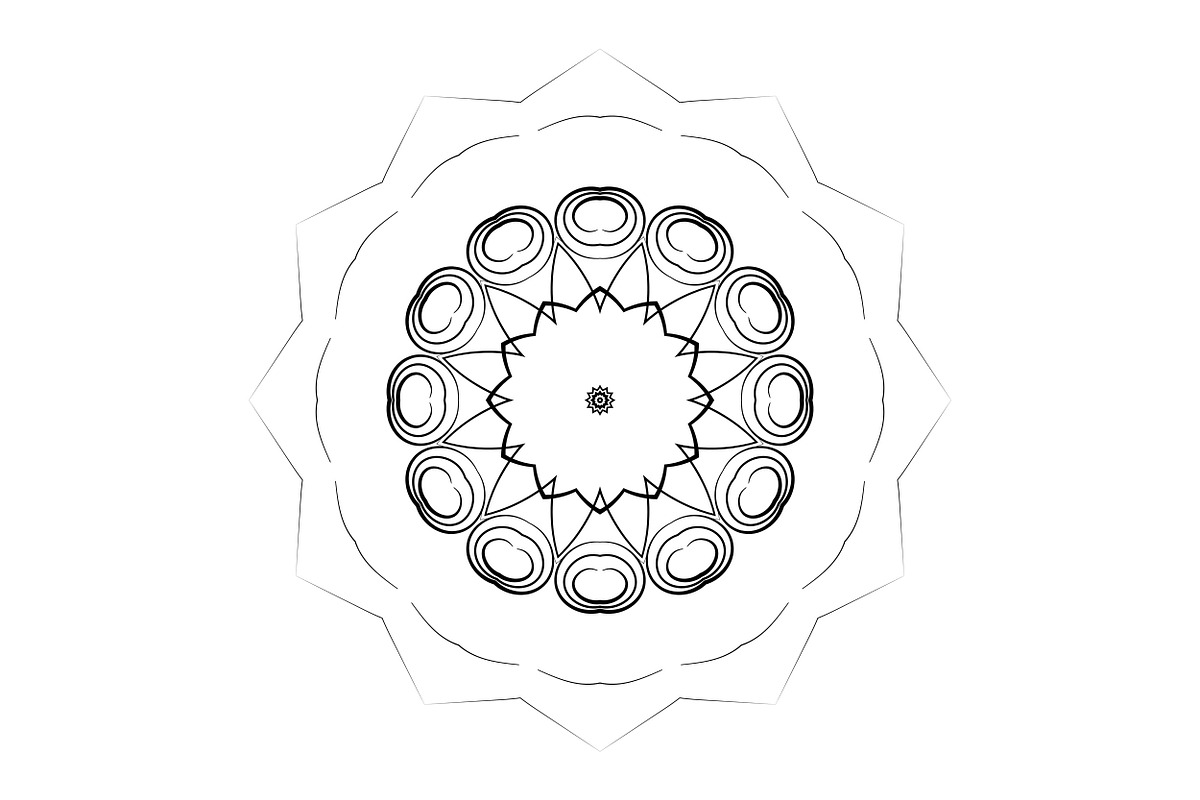 Black White Mandala Illustration Set, a Decorative Illustration by NJ Himel (Photo 80 of 101)