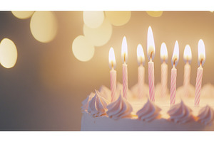 Close up of cake with lit candles, a Holiday Photo by Lermont51