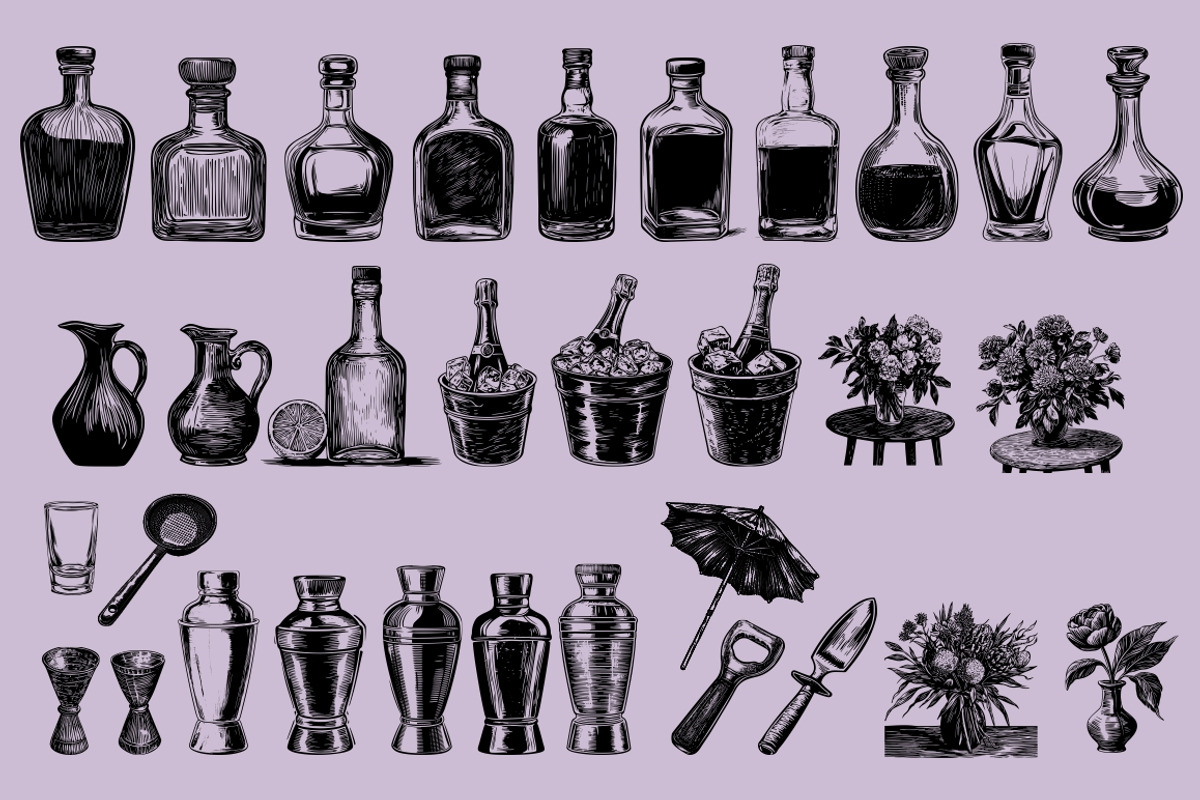Cocktail Alcohol Drinks Illustration, a Food Illustration by Nocturnal Wolf (Photo 11 of 14)