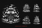 10 Bundle Dark Art Pirates Ship Boat, an Illustration by Morspective (Thumbnail 3 of 7)