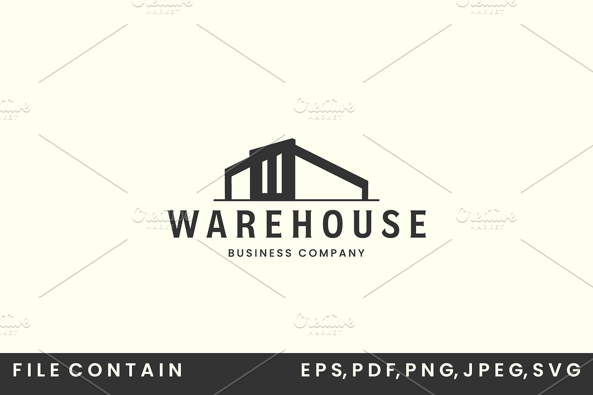 warehouse with vintage logo vector, a Branding & Logo Template by SD 22