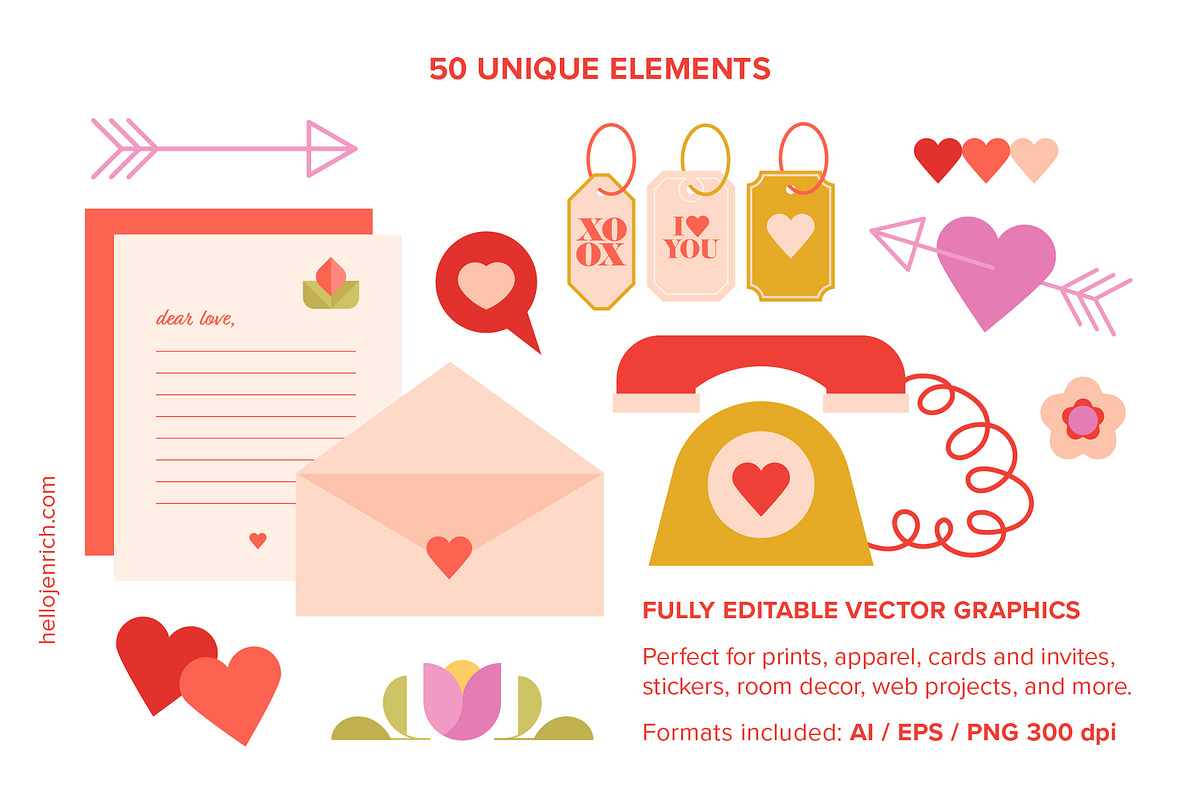 Forever Love Illustration Collection, a Decorative Illustration by hellojenrich (Photo 2 of 8)