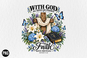 Faith Moves Mountains PNG, a Seasonal Illustration by CraftArtStudio