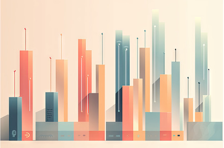 column of upward-trending bar charts, a Business Photo by Sergey Kotenev