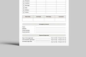 Leave Application Template