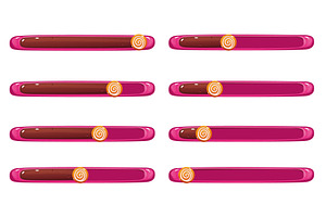 Game ui candy sweet load slider bar, a Templates & Theme by PrettyVectors