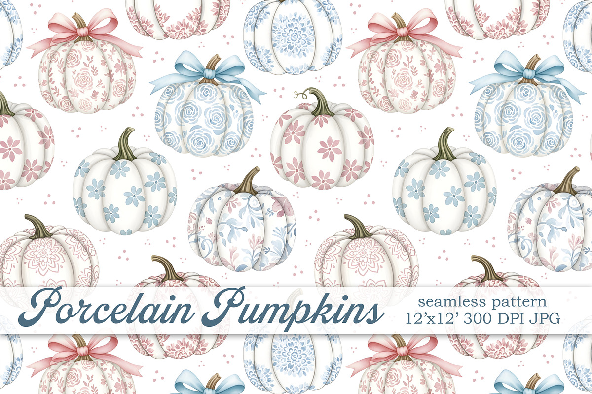 Autumn Pumpkins Seamless Pattern, a Pattern Graphic by Kreeya Art Shop (Photo 1 of 12)