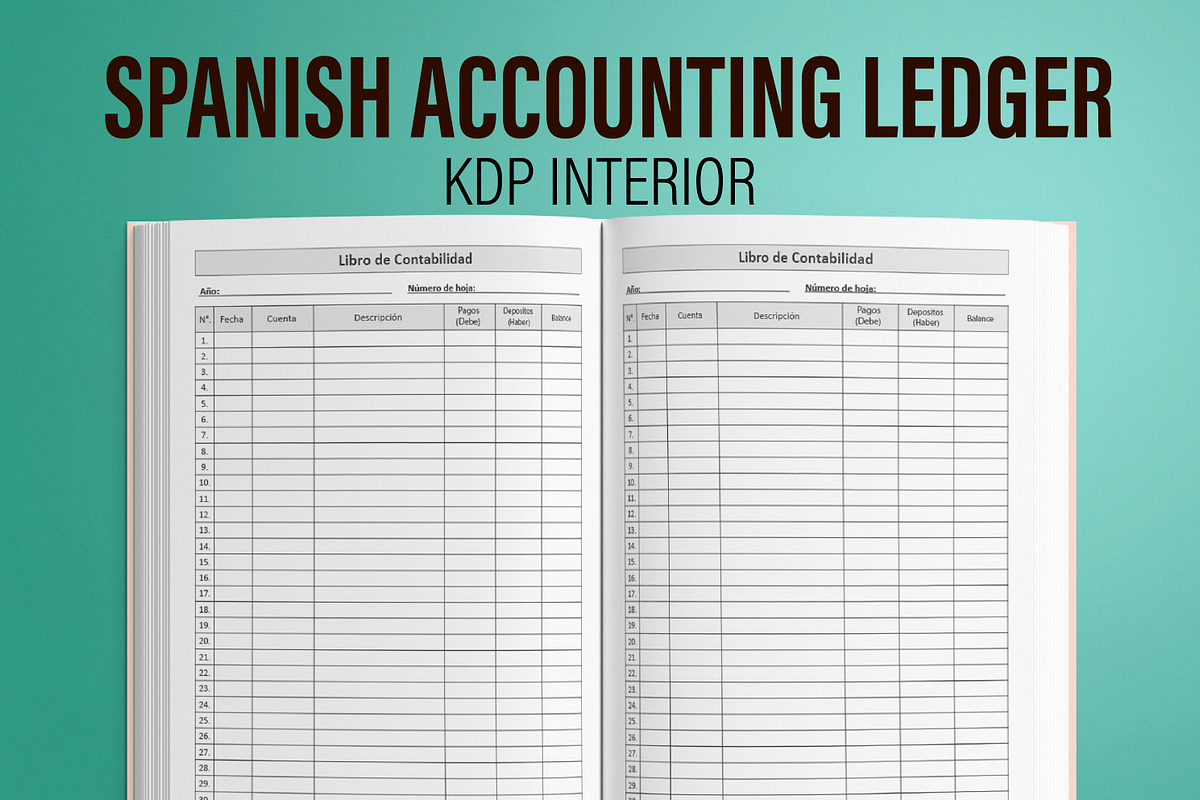 Spanish Accounting Ledger Interior, a Templates & Theme by MatiArtShop (Photo 1 of 2)