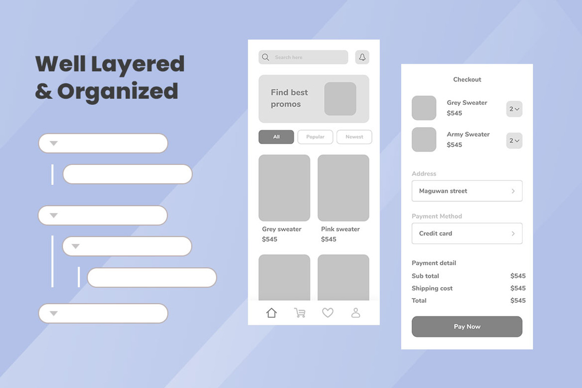 ecommerce Wireframe Apps, a Wireframe Template by INSPR STD (Photo 3 of 6)