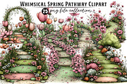 Whimsical Spring Pathway Clipart, an Illustration by Dream Creation (Thumbnail 1 of 5)