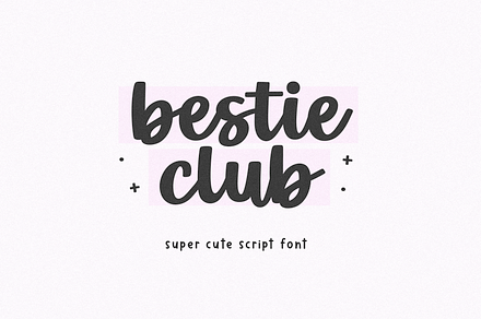 Bestie Club | Bold Script Font, a Script Font by KA Designs