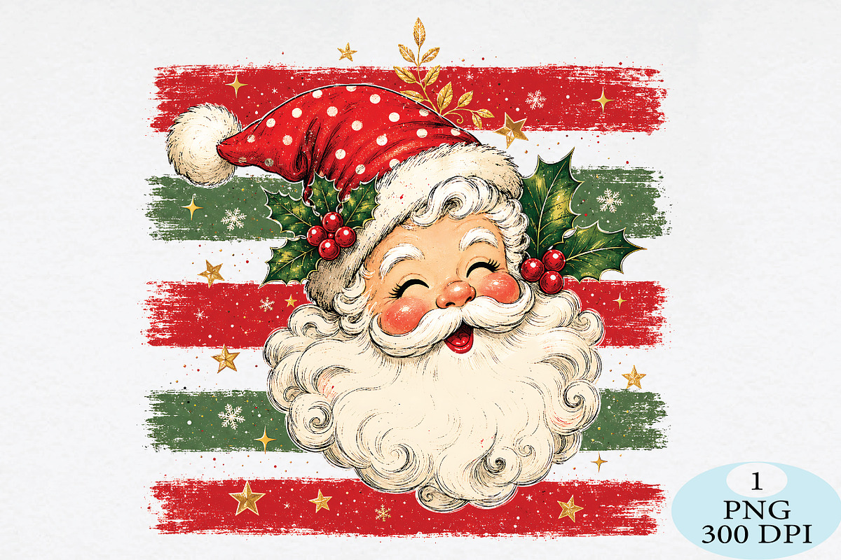 Smiling Santa Claus PNG, a Seasonal Illustration by Daily.Designs (Photo 1 of 5)