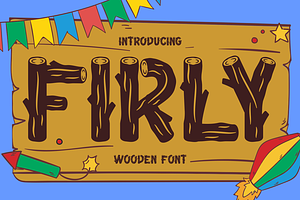 Firly Wooden Font, a Font by PutraCetol Studio