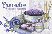 Lavender Spa Watercolor Set, an Illustration by NATASHA CHU (Thumbnail 1 of 19)