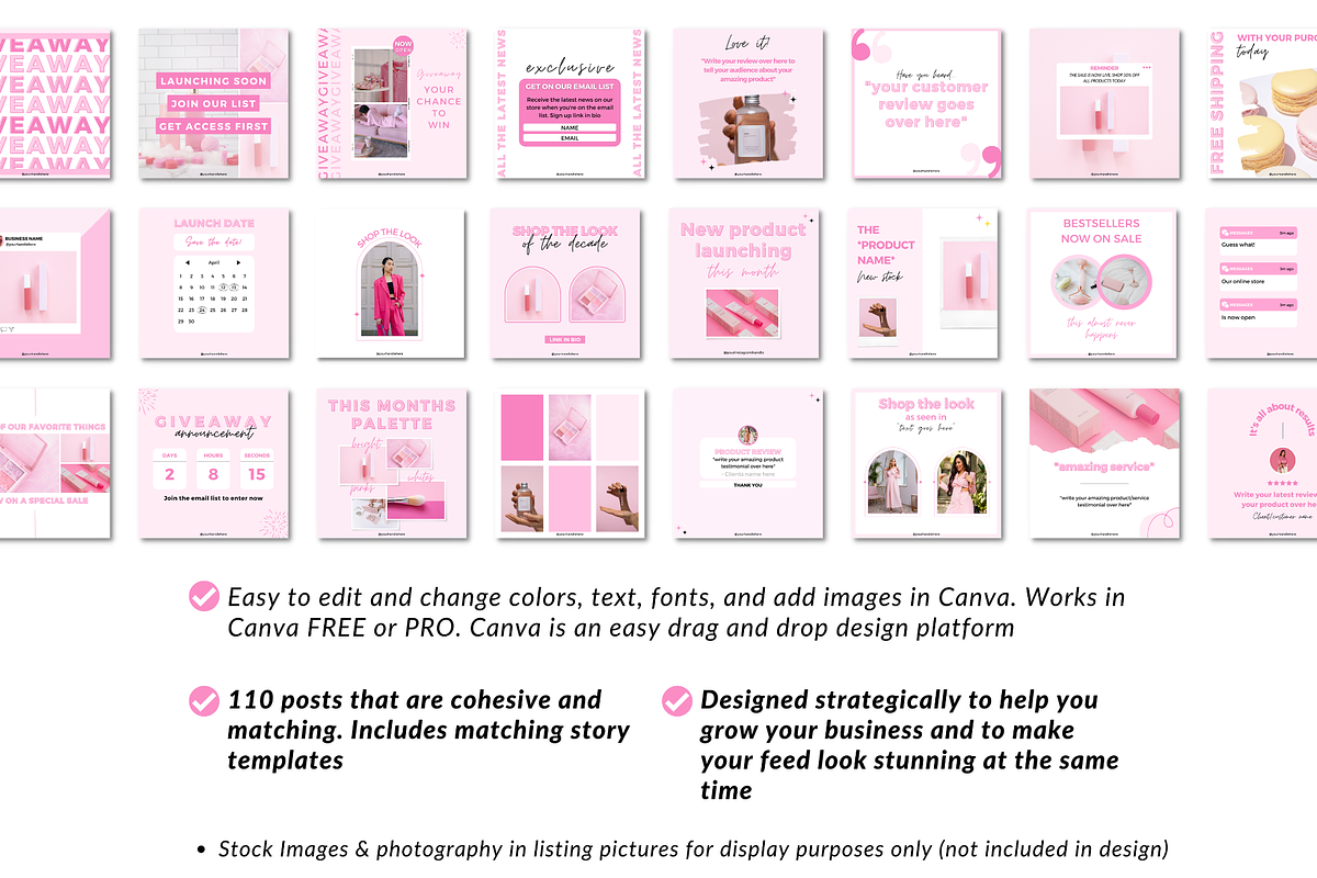 E-commerce Instagram Templates, a Social Media Template by Cate Creates (Photo 5 of 8)