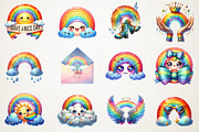 Smiling Rainbow Digital Sticker, an Illustration by RobertsArt (Thumbnail 7 of 7)