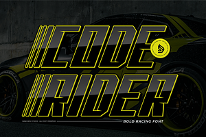 Code Rider | Bold Racing Font, a Font by Denustudios