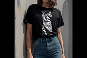 Black T-shirt Mockup Male and Female, a Shirt Mockup by AnagramDesign (Thumbnail 17 of 18)