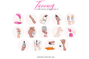 Tanning clipart self tan lotion, a Healthcare Illustration by Milatoo (Thumbnail 2 of 4)