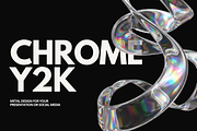 Chrome 3D Y2k Design Elements, an Object Graphic by THE PIGGEST (Thumbnail 2 of 11)