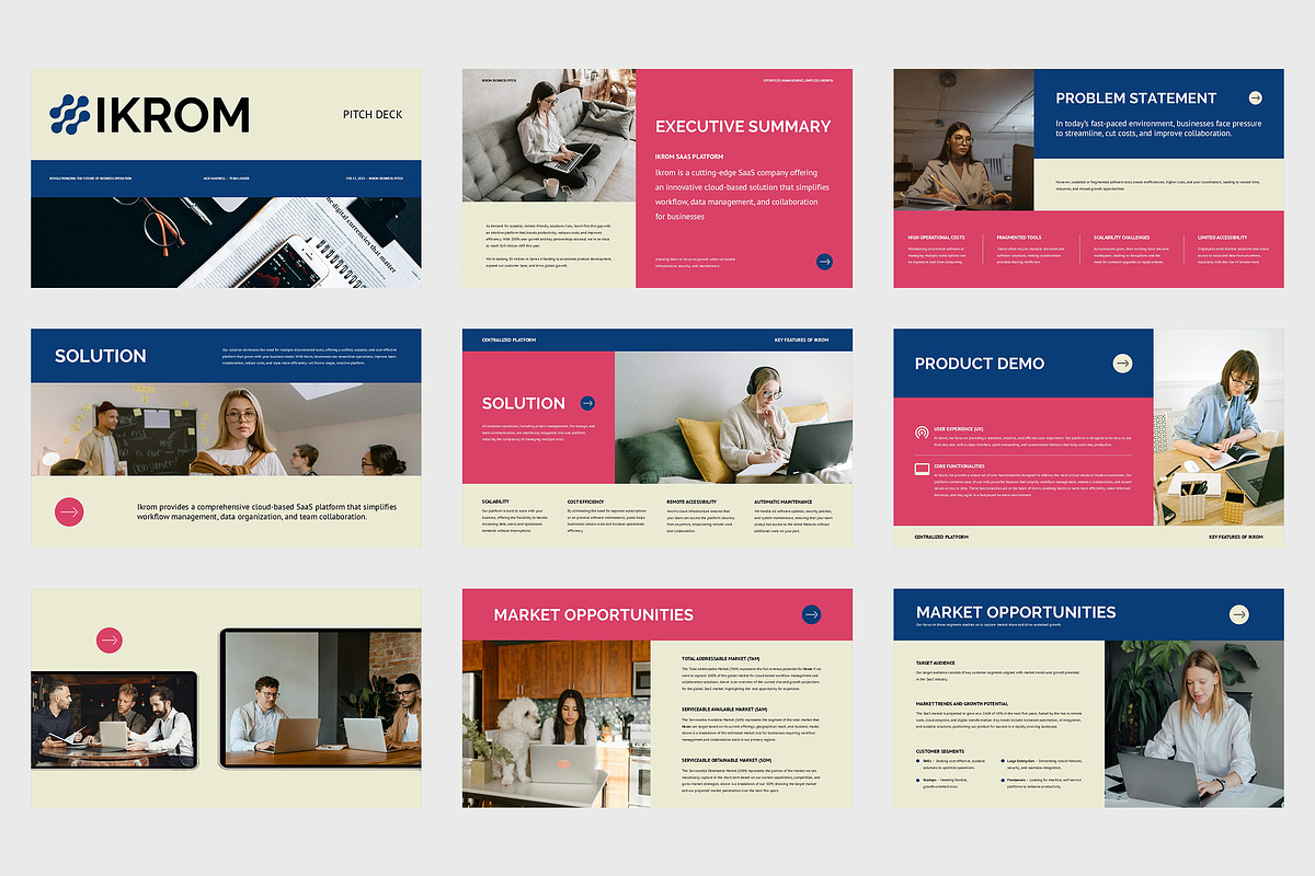 Ikrom : Saas Pitch Keynote, a Presentation Template by Punkl Camp (Photo 2 of 11)