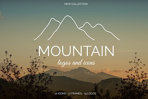 MOUNTAIN Logos, Icons and Frames
