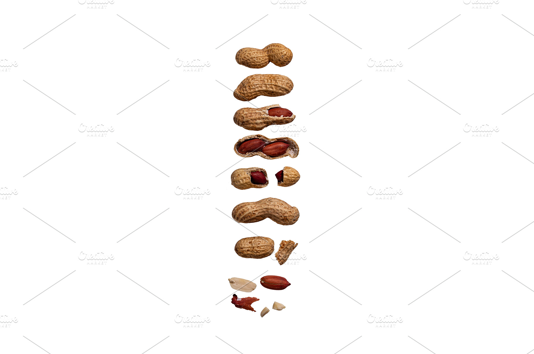 Peanuts with shell isolated on white, a Food & Drink Photo by Yulia Furman