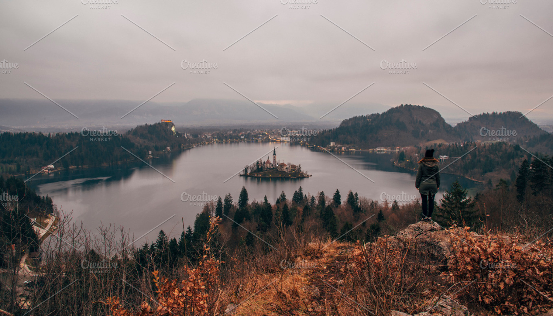 Woman hiker and amazing landscape featuring clouds, are, and over, a Person Photo by Dreamy Pixel
