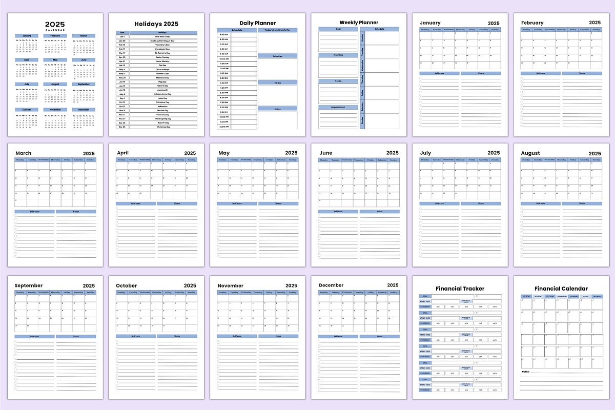 2025 Financial Planner For Canva, a Stationery Template by Shumaya (Photo 2 of 6)