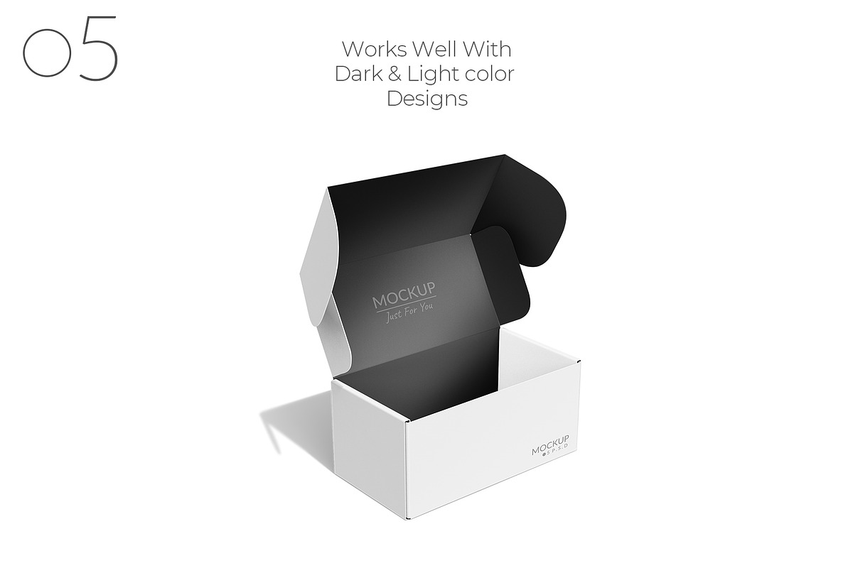 Front Tuck Mailing Box Mockup, a Packaging Mockup by Sheikhadesign (Photo 6 of 11)