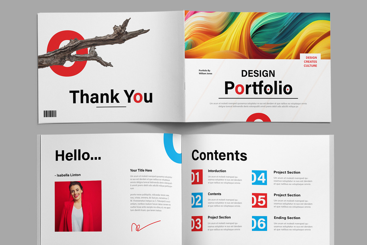 Colorful Creative Portfolio Layout