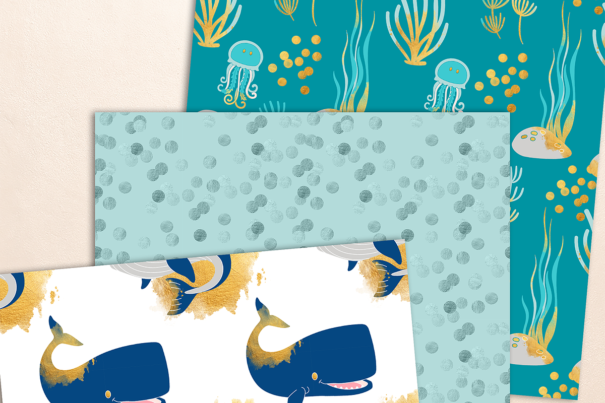 Golden Splash Ocean Backgrounds