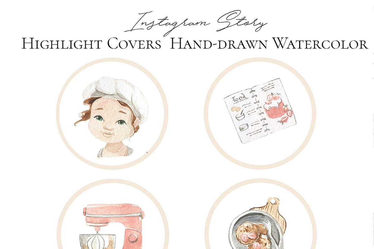 Hand painted watercolor icons, an Icon by Love Watercolor Store (Photo 2 of 6)