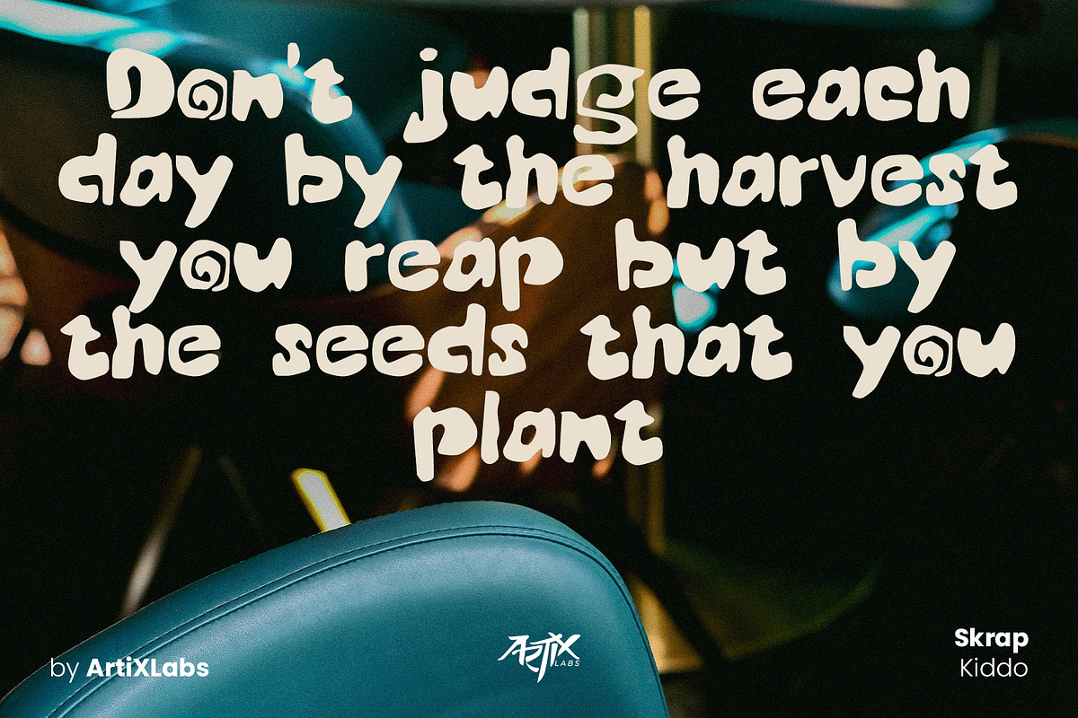 Skrap Kiddo Quirky Playful Kids, a Handwritten Font by ArtiXLabs (Photo 3 of 10)