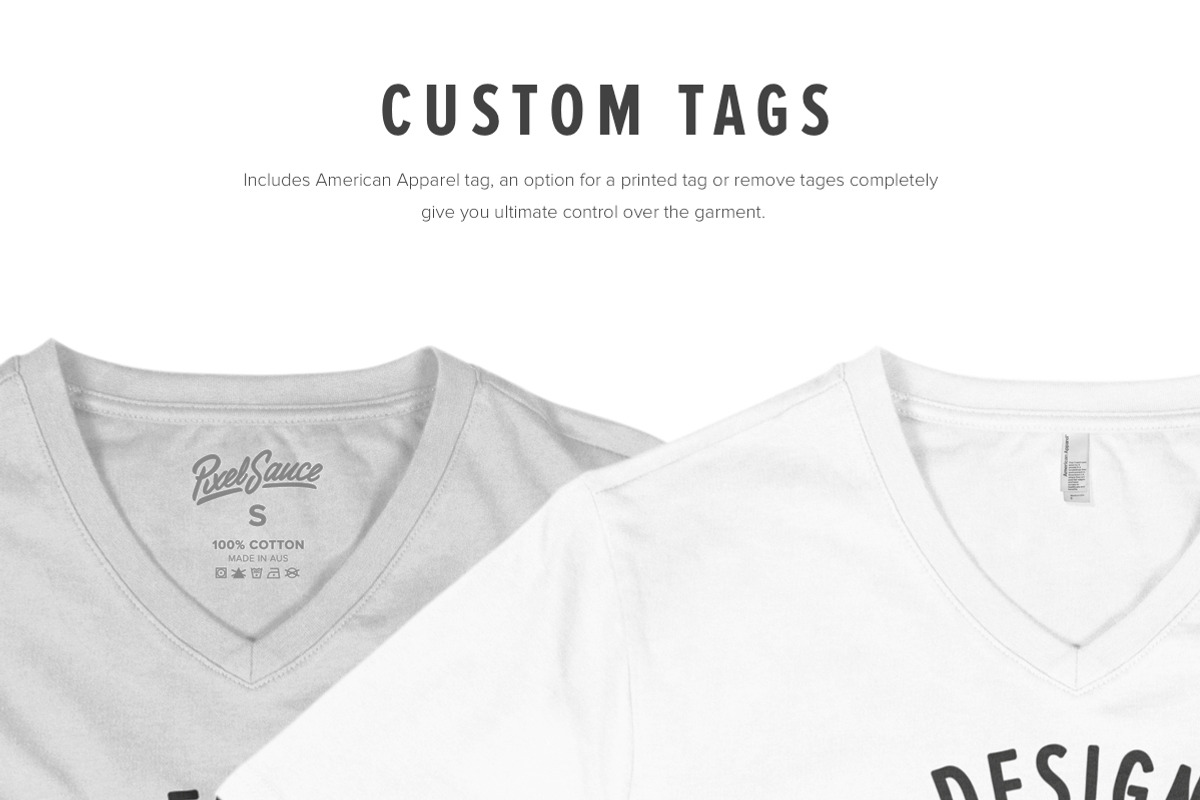 8 Premium Men's V-Neck Mockups, a Shirt Mockup by Pixel Sauce™ (Photo 7 of 7)