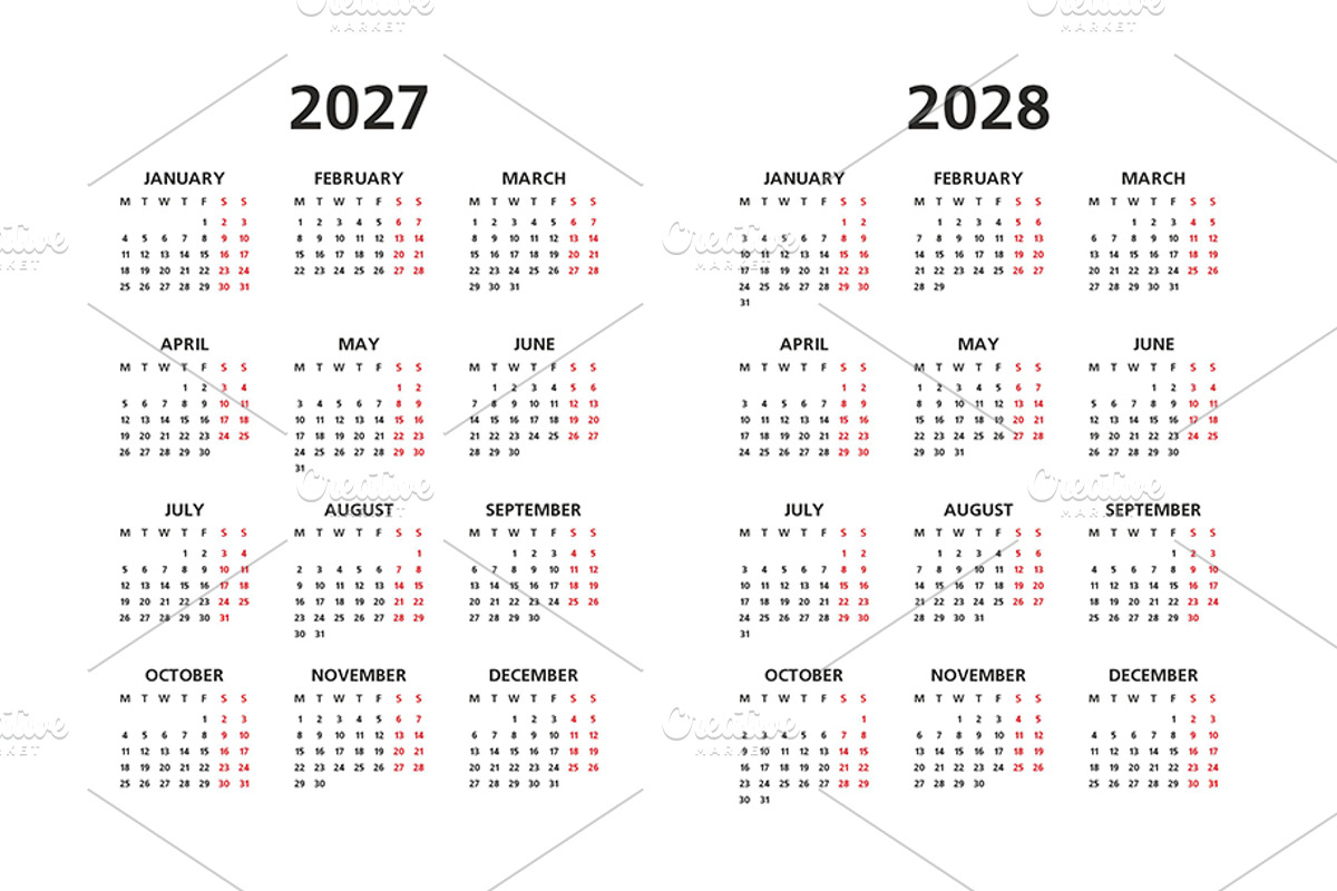 Calendar 2021, 2022 and 2028, a Work Illustration by Volyk (Photo 5 of 5)