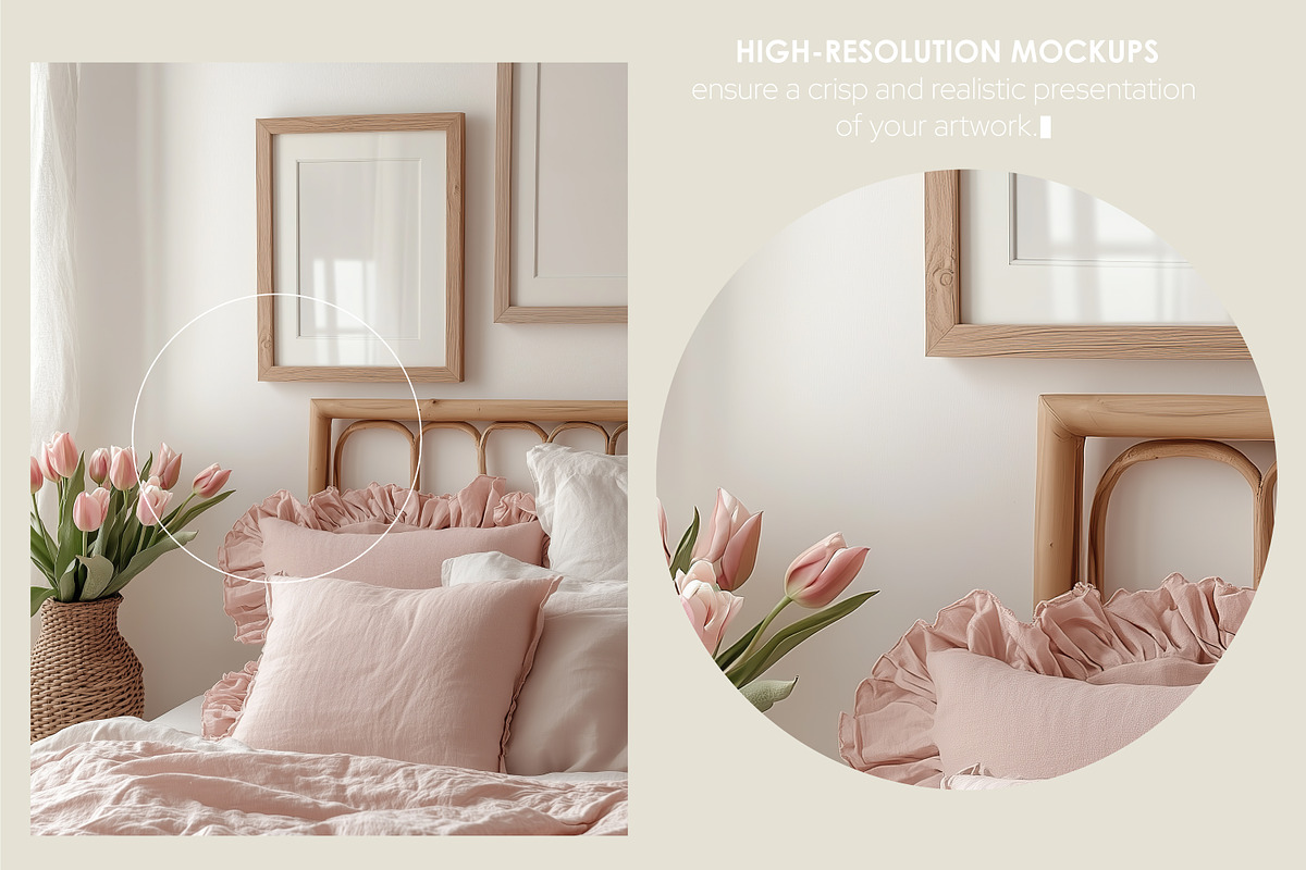 POWDER ROSE | Frame mockup set, a Household Mockup by SCHÉRI (Photo 3 of 12)