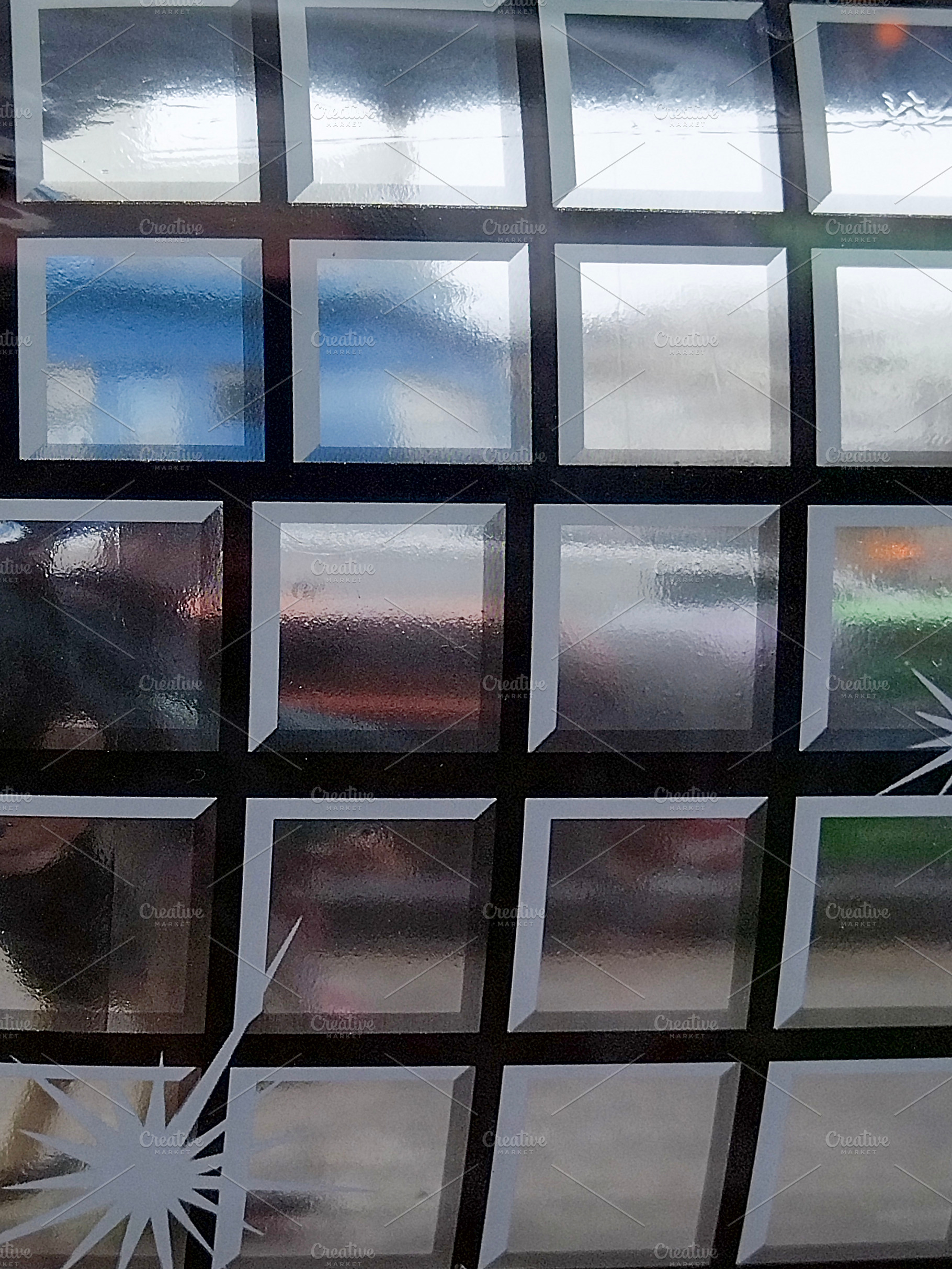 Abstract background of small mirrored tiles, an Abstract Photo by DanFLCreativo