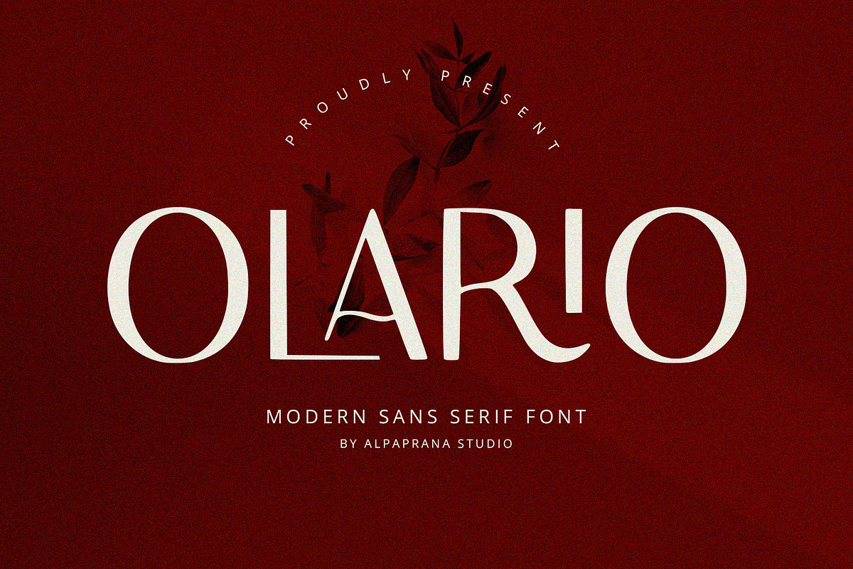 Olario - Sans Serif Font, a Sans Serif Font by Alpaprana (Photo 1 of 11)