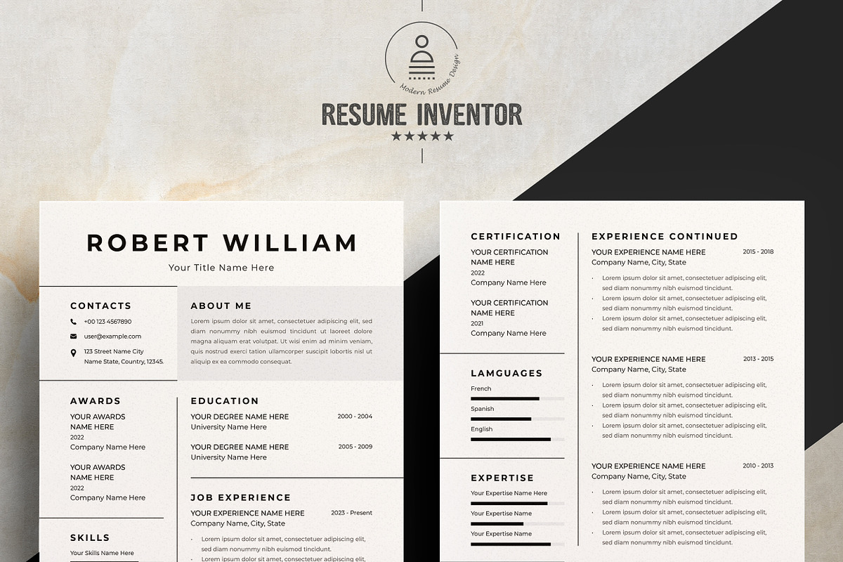 Stylish Resume for Career Growth, a Resume Template by ResumeInventor (Photo 2 of 6)