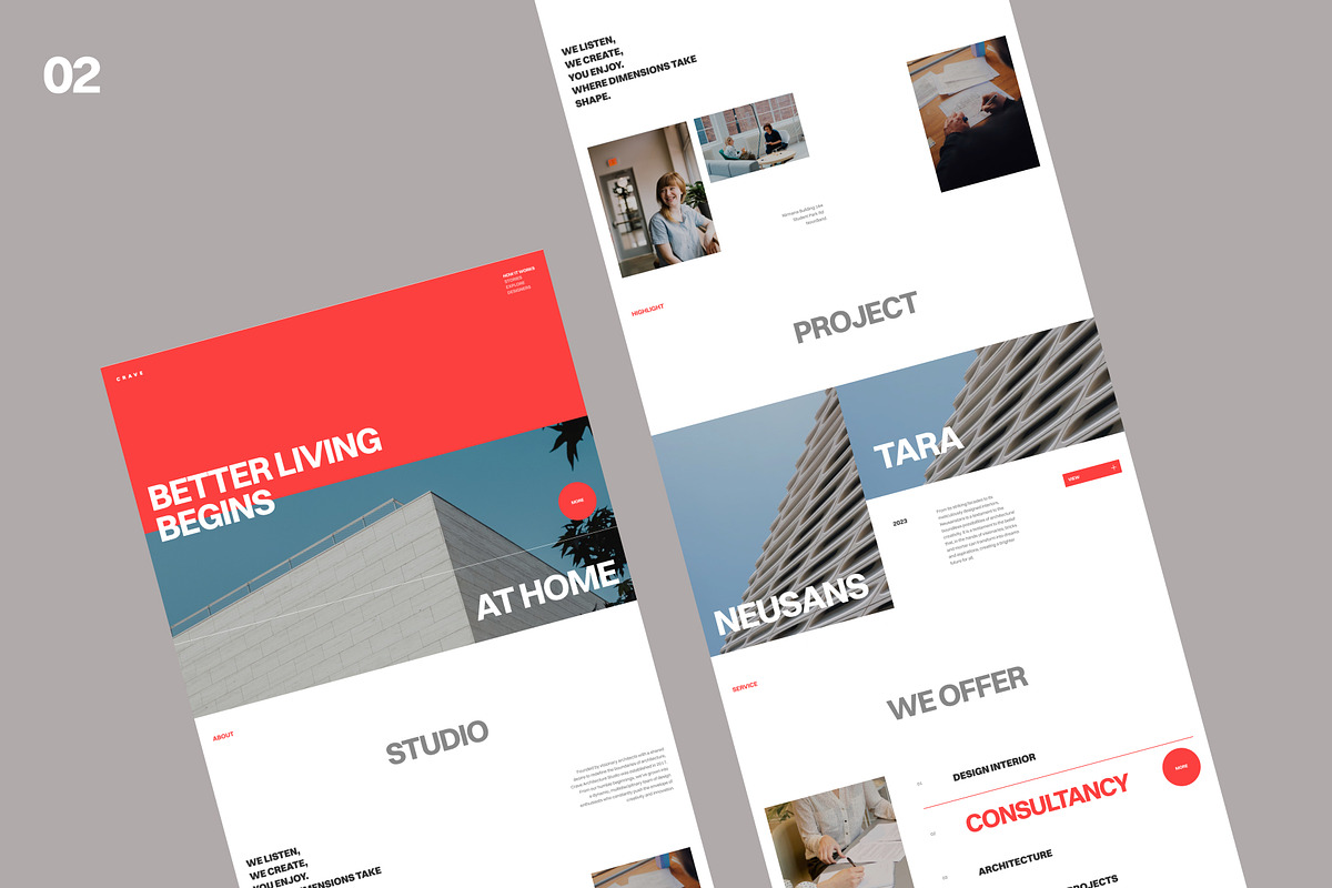5 Figma Architecture Template, a Landing Page Template by neuwebz (Photo 3 of 6)