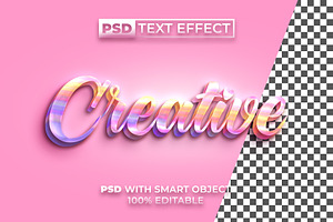 Creative Text Effect Colorful Style