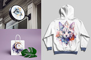 Watercolor Esoteric Elements Clipart, a Decorative Illustration by MuzaArtStudio (Thumbnail 6 of 6)