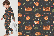 Sleeping FOREST. Watercolor animals, an Animal Illustration by Ooh Lily (Thumbnail 5 of 18)